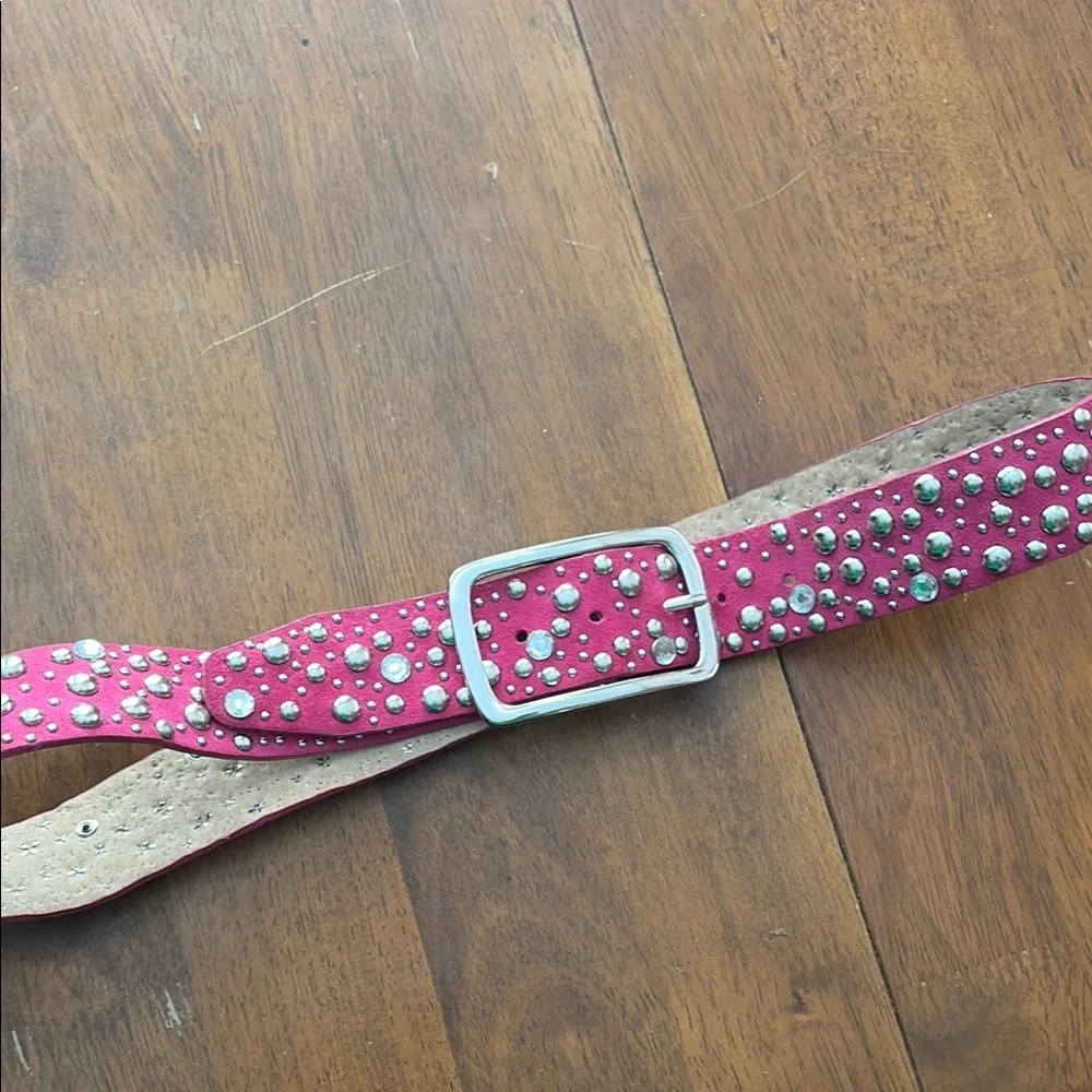 Studded Pink Belt - Picture 1 of 8